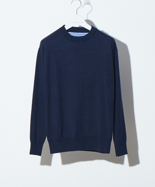 ABAHOUSE GRAY(アバハウスグレイ)の「【展開店舗限定】ストライプ 布帛 切替 プルオーバー ニット(ニット/セーター・メンズ・ネイビー/チャコールグレー・46/48)」の15枚目の写真