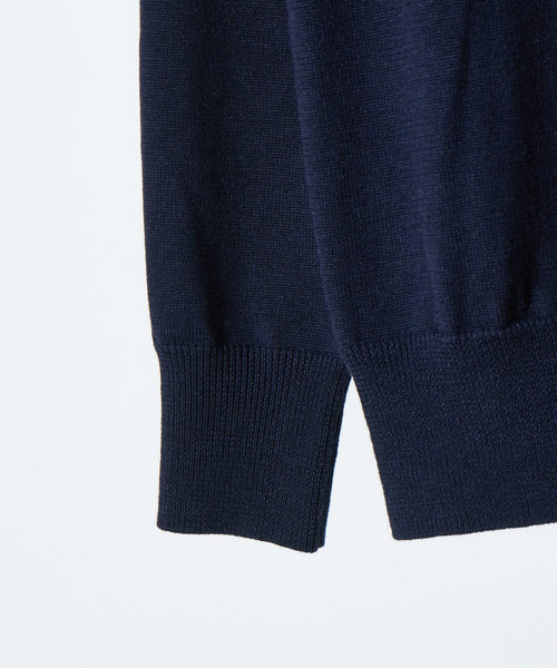 ABAHOUSE GRAY(アバハウスグレイ)の「【展開店舗限定】ストライプ 布帛 切替 プルオーバー ニット(ニット/セーター・メンズ・ネイビー/チャコールグレー・46/48)」の12枚目の写真