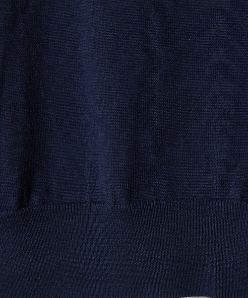 ABAHOUSE GRAY(アバハウスグレイ)の「【展開店舗限定】ストライプ 布帛 切替 プルオーバー ニット(ニット/セーター・メンズ・ネイビー/チャコールグレー・46/48)」の10枚目の写真