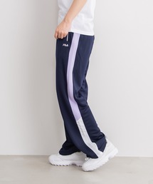 【FILA/フィラ】ロゴ刺繍 サイドライン 切替 ジャージパンツ トラックパンツ 下