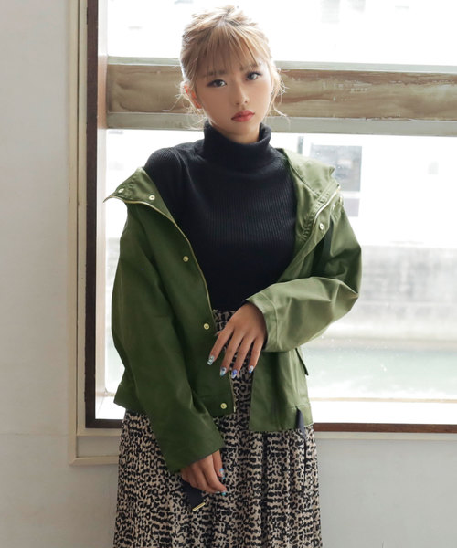 夢展望（ユメテンボウ）の「マウンテンパーカーブルゾン（ブルゾン・レディース・ブラック/ベージュ/ネイビー/カーキ・MEDIUM/LARGE）」の3枚目の写真