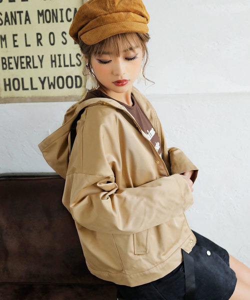 夢展望（ユメテンボウ）の「マウンテンパーカーブルゾン（ブルゾン・レディース・ブラック/ベージュ/ネイビー/カーキ・MEDIUM/LARGE）」の7枚目の写真