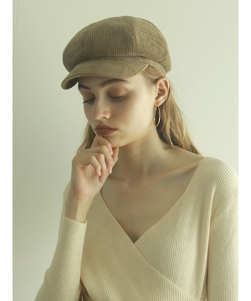 ACYM（アシーム）の「Corduroy volume キャスケット（キャスケット・レディース・ベージュ/ブラウン・FREE）」の10枚目の写真