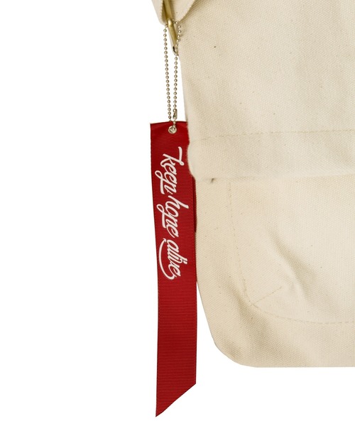 n'ee-ne（ネーネ）の「コットンキャンパス　フラップショルダーバック（ショルダーバッグ・レディース・ブラック/カーキ/アイボリー・FREE）」の9枚目の写真