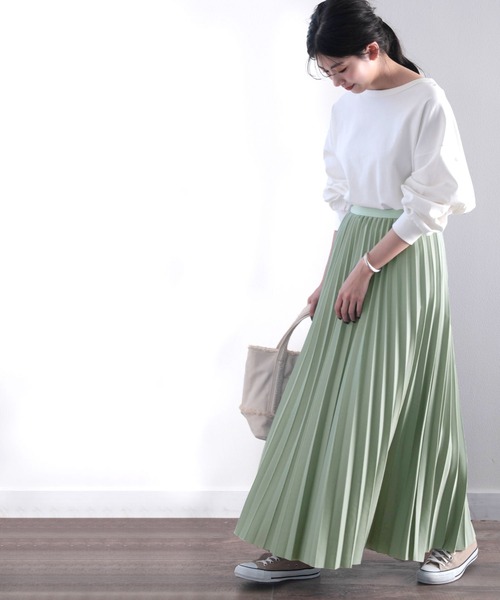 classicalelf（クラシカルエルフ）の「落ち感綺麗。マキシ丈プリーツ