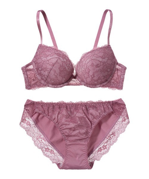 ほど良く寄せ上げるブラ＆ショーツセット】なちゅこれシンプル