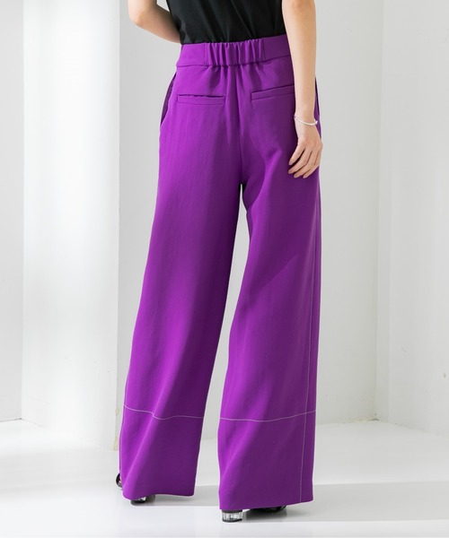 STUDIOUS（ステュディオス）の「【STUDIOUS】ステッチラインパンツ（その他パンツ・レディース・パープル/ブラック・2/1）」の8枚目の写真