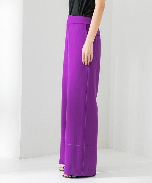 STUDIOUS（ステュディオス）の「【STUDIOUS】ステッチラインパンツ（その他パンツ・レディース・パープル/ブラック・2/1）」の11枚目の写真