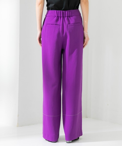 STUDIOUS（ステュディオス）の「【STUDIOUS】ステッチラインパンツ（その他パンツ・レディース・パープル/ブラック・2/1）」の12枚目の写真