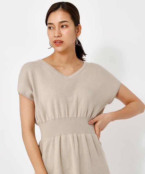 AZUL by moussy(アズールバイマウジー)の「2WAY WAIST SHIRRING KNIT PO/2WAYウエストシリングニットプルオーバー【MOOK52掲載 90483】(ニット/セーター・レディース・ダークオレンジ/ライトベージュ/ブラック・SMALL/MEDIUM)」の19枚目の写真