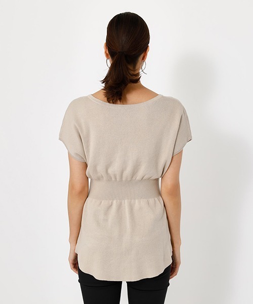 AZUL by moussy(アズールバイマウジー)の「2WAY WAIST SHIRRING KNIT PO/2WAYウエストシリングニットプルオーバー【MOOK52掲載 90483】(ニット/セーター・レディース・ダークオレンジ/ライトベージュ/ブラック・SMALL/MEDIUM)」の15枚目の写真