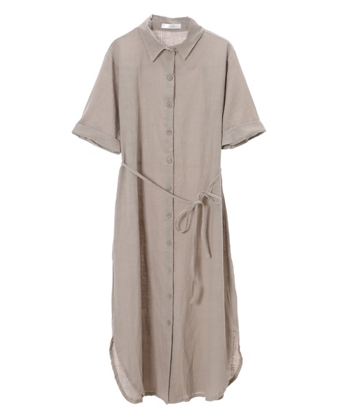 fifth(フィフス)の「リネンライクシャツワンピース(ワンピース・レディース・ホワイト/カーキ・MEDIUM)」の7枚目の写真