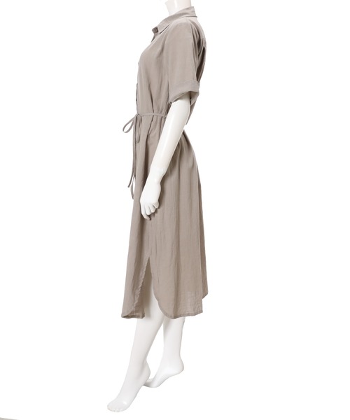 fifth(フィフス)の「リネンライクシャツワンピース(ワンピース・レディース・ホワイト/カーキ・MEDIUM)」の9枚目の写真