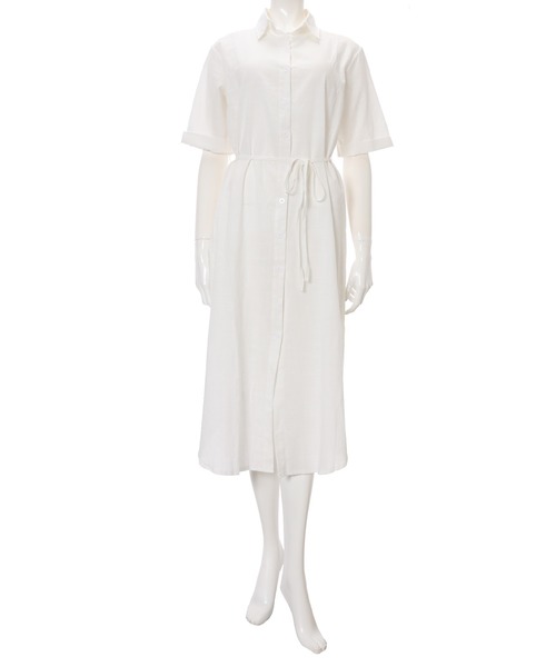 fifth(フィフス)の「リネンライクシャツワンピース(ワンピース・レディース・ホワイト/カーキ・MEDIUM)」の12枚目の写真