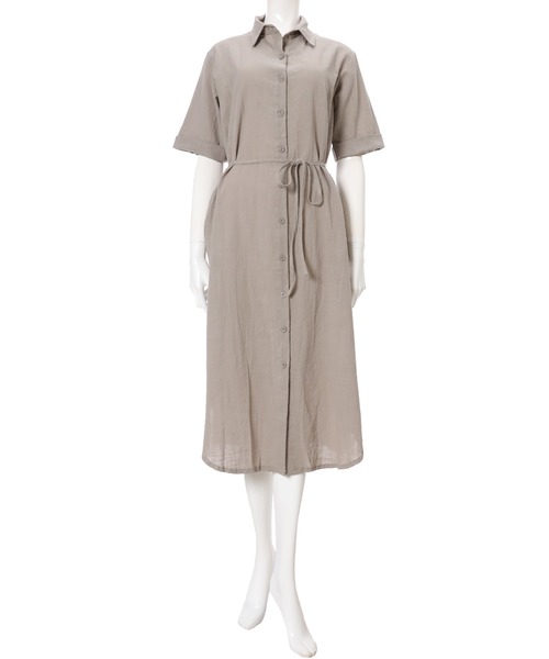 fifth(フィフス)の「リネンライクシャツワンピース(ワンピース・レディース・ホワイト/カーキ・MEDIUM)」の10枚目の写真