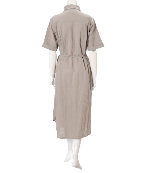 fifth(フィフス)の「リネンライクシャツワンピース(ワンピース・レディース・ホワイト/カーキ・MEDIUM)」の18枚目の写真