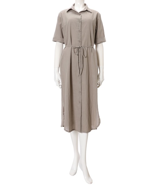 fifth(フィフス)の「リネンライクシャツワンピース(ワンピース・レディース・ホワイト/カーキ・MEDIUM)」の16枚目の写真