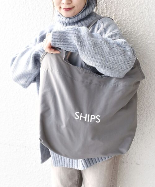 SHIPS（シップス）の「*大容量エコバッグ◇（エコバッグ/サブバッグ・レディース・ブラック/ベージュ/イエロー/ブルー/ワインレッド/ネイビー/ライトカーキ/ダークグレー/ラベンダー・ONE SIZE）」の13枚目の写真