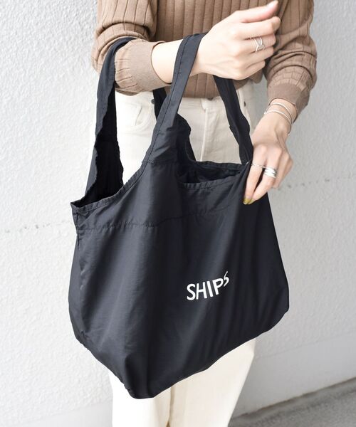 SHIPS（シップス）の「*大容量エコバッグ◇（エコバッグ/サブバッグ・レディース・ブラック/ベージュ/イエロー/ブルー/ワインレッド/ネイビー/ライトカーキ/ダークグレー/ラベンダー・ONE SIZE）」の19枚目の写真