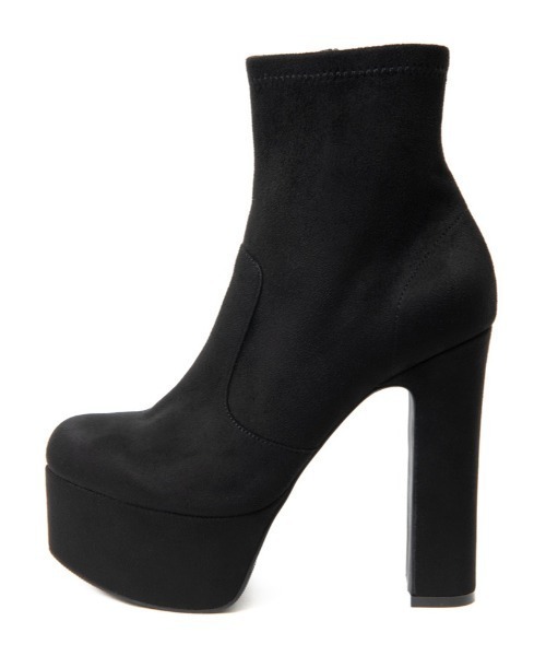 aw新作 R E 太ヒールストレッチショートブーツ ブーツ R E アールアンドイー のファッション ブーツ Jj シューズ 11月号掲載商品