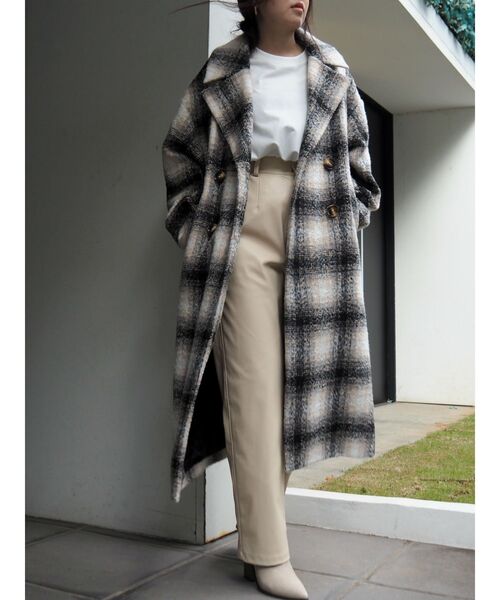 EVRIS（エヴリス）の「ドロップショルダーロングコート（チェスターコート・レディース・ブラック/ボルドー/カーキ/その他1・FREE）」の16枚目の写真