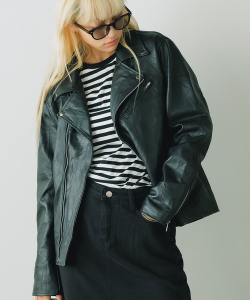 ROOPTOKYO（ループトウキョウ）の「ダブルライダースジャケット BIKERS COW LEATHER（ライダースジャケット・メンズ・ブラック・L/M/XL/S）」の22枚目の写真