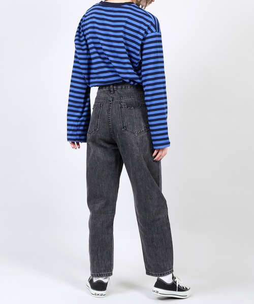 DING（ディング）の「DING/ボーダーロンT（Tシャツ/カットソー・レディース・ホワイト/イエロー/ブルー・FREE）」の7枚目の写真