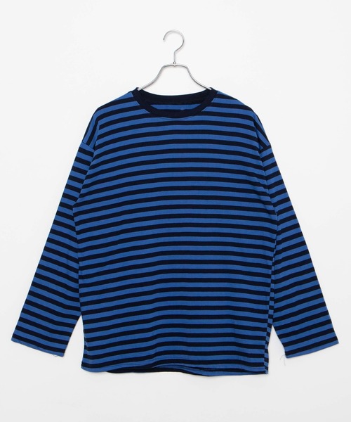 DING（ディング）の「DING/ボーダーロンT（Tシャツ/カットソー・レディース・ホワイト/イエロー/ブルー・FREE）」の5枚目の写真