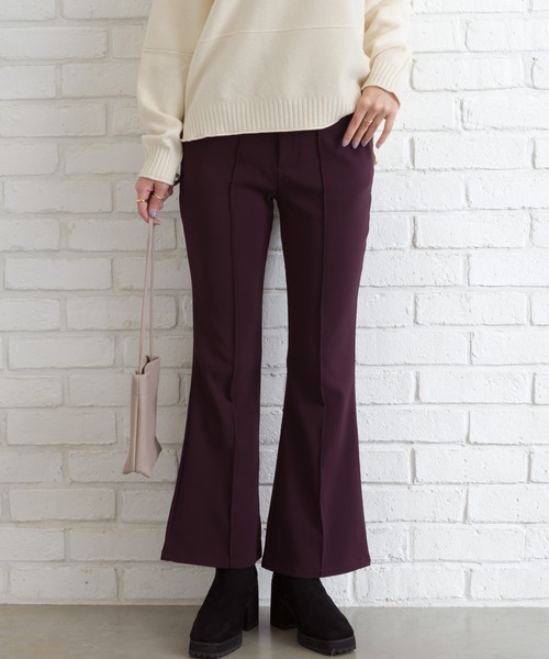 SpRay（スプレイ）の「センタ－シ－ムセミフレアパンツ（その他パンツ・レディース・ブラック/パープル/グリーン/アイボリー/モカ/ピンク系その他・SMALL/MEDIUM/LARGE）」の5枚目の写真