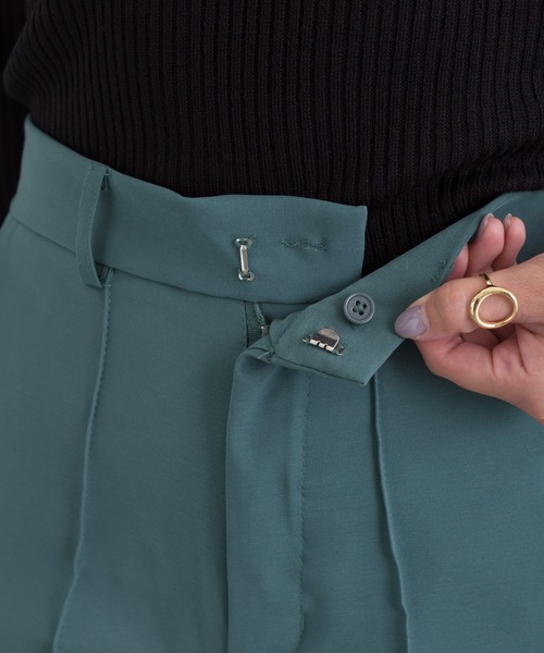 SpRay（スプレイ）の「センタ－シ－ムセミフレアパンツ（その他パンツ・レディース・ブラック/パープル/グリーン/アイボリー/モカ/ピンク系その他・SMALL/MEDIUM/LARGE）」の16枚目の写真