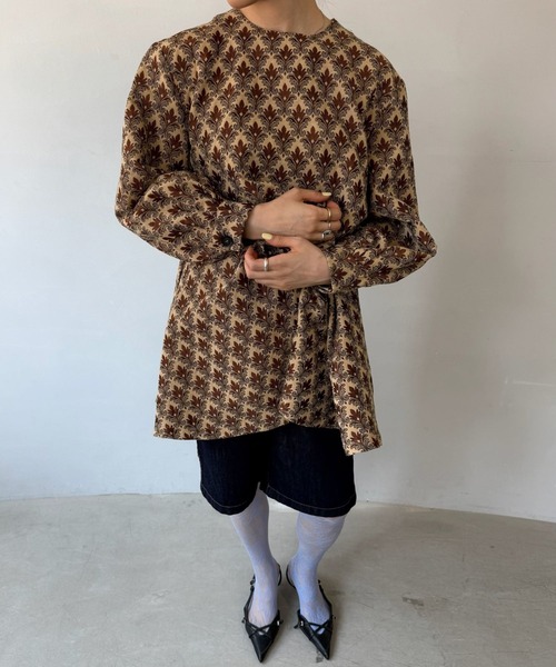 セール】ジャガードフラワードレス【SANSeLF】 sanw21