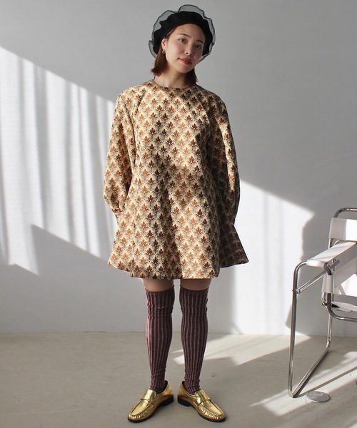 SANSeLF サンセルフ　ジャガードフラワードレス SANSeLF（サンセルフ）の「ジャガードフラワードレス【SANSeLF