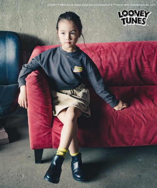 RADCHAP（ラッドチャップ）の「【LOONEY TUNES】スケボーグラフィック長袖Tシャツ（Tシャツ/カットソー・キッズ・チャコールグレー/オフホワイト・130cm/120cm/140cm/110cm/100cm）」の9枚目の写真
