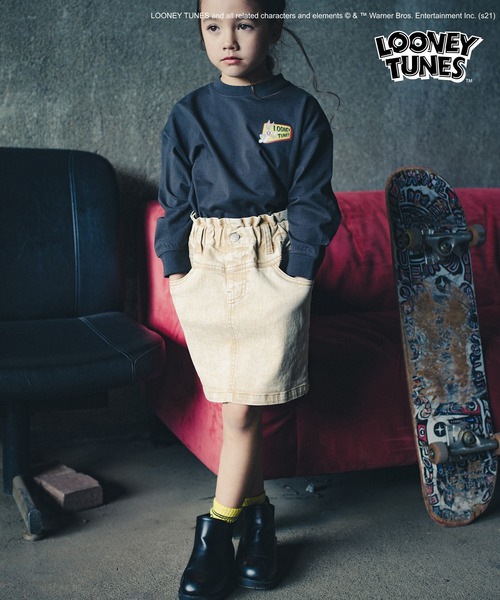 RADCHAP（ラッドチャップ）の「【LOONEY TUNES】スケボーグラフィック長袖Tシャツ（Tシャツ/カットソー・キッズ・チャコールグレー/オフホワイト・130cm/120cm/140cm/110cm/100cm）」の8枚目の写真