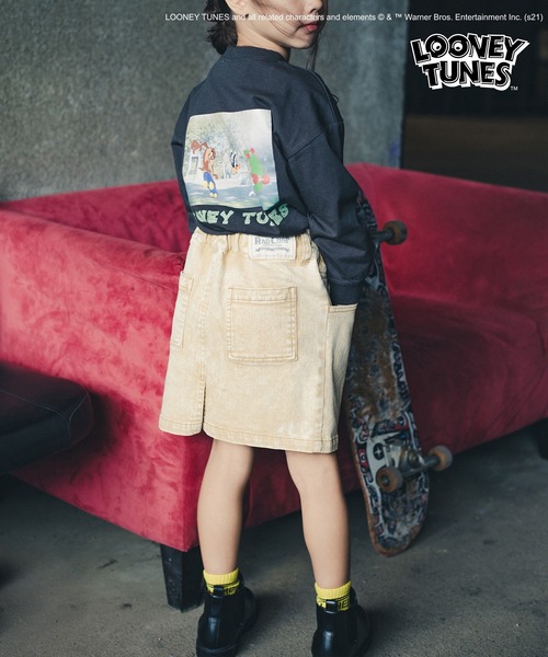 RADCHAP（ラッドチャップ）の「【LOONEY TUNES】スケボーグラフィック長袖Tシャツ（Tシャツ/カットソー・キッズ・チャコールグレー/オフホワイト・130cm/120cm/140cm/110cm/100cm）」の6枚目の写真