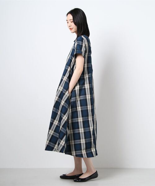 coca（coca）（コカ）の「フレアチェックワンピース（ワンピース・レディース・ブルー系その他・ONE SIZE）」の8枚目の写真