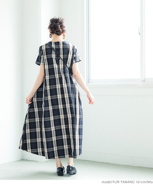 coca（coca）（コカ）の「フレアチェックワンピース（ワンピース・レディース・ブルー系その他・ONE SIZE）」の11枚目の写真