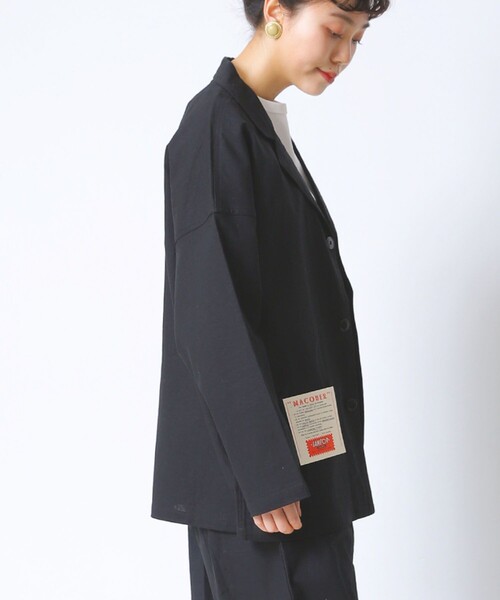 FREAK'S STORE（フリークスストア）の「【WEB限定】MACOBER/マコバー　別注コットンリネンジャケット（テーラードジャケット・レディース・ブラック/ベージュ/ナチュラル/サックスブルー・38）」の6枚目の写真