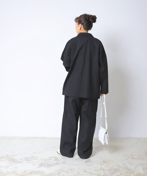 FREAK'S STORE（フリークスストア）の「【WEB限定】MACOBER/マコバー　別注コットンリネンジャケット（テーラードジャケット・レディース・ブラック/ベージュ/ナチュラル/サックスブルー・38）」の18枚目の写真