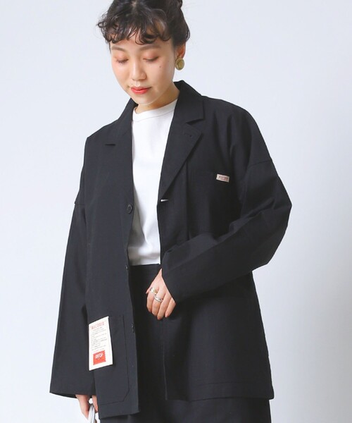 FREAK'S STORE（フリークスストア）の「【WEB限定】MACOBER/マコバー　別注コットンリネンジャケット（テーラードジャケット・レディース・ブラック/ベージュ/ナチュラル/サックスブルー・38）」の16枚目の写真