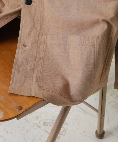 FREAK'S STORE（フリークスストア）の「【WEB限定】MACOBER/マコバー　別注コットンリネンジャケット（テーラードジャケット・レディース・ブラック/ベージュ/ナチュラル/サックスブルー・38）」の15枚目の写真