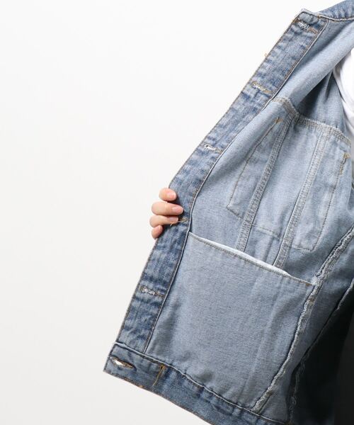 Birthday room（バースデイルーム）の「BIGシルエットGジャン（デニムジャケット・レディース・ライトブルー・FREE）」の10枚目の写真