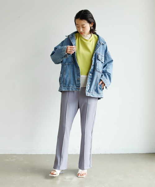 Birthday room（バースデイルーム）の「BIGシルエットGジャン（デニムジャケット・レディース・ライトブルー・FREE）」の9枚目の写真