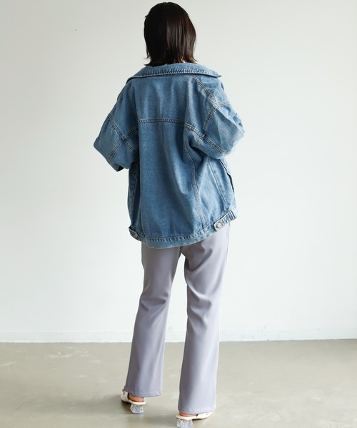 Birthday room（バースデイルーム）の「BIGシルエットGジャン（デニムジャケット・レディース・ライトブルー・FREE）」の7枚目の写真