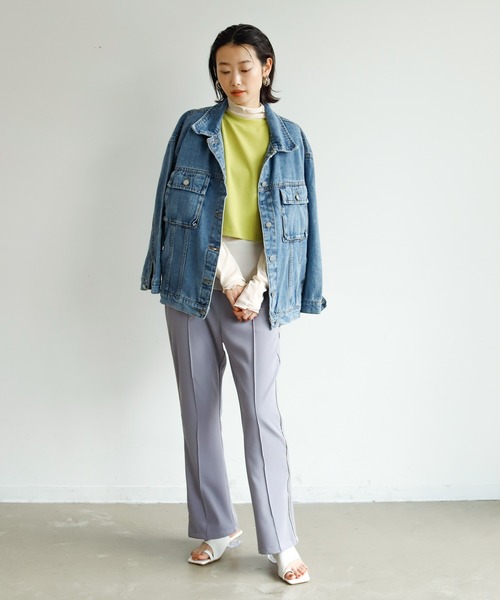 Birthday room（バースデイルーム）の「BIGシルエットGジャン（デニムジャケット・レディース・ライトブルー・FREE）」の2枚目の写真