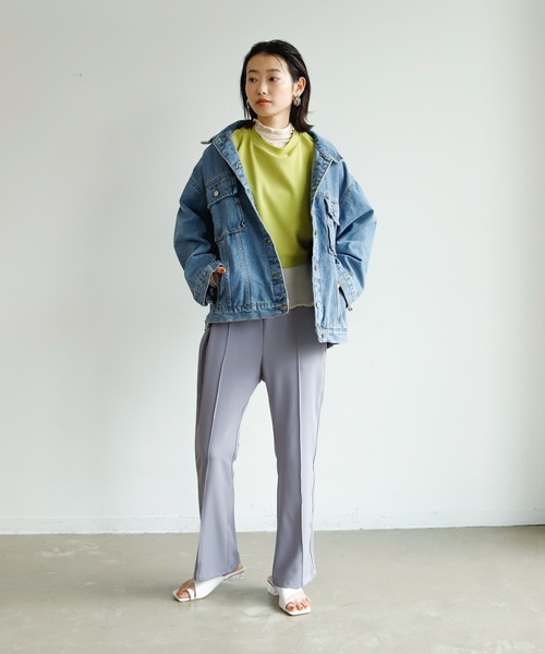 Birthday room（バースデイルーム）の「BIGシルエットGジャン（デニムジャケット・レディース・ライトブルー・FREE）」の4枚目の写真