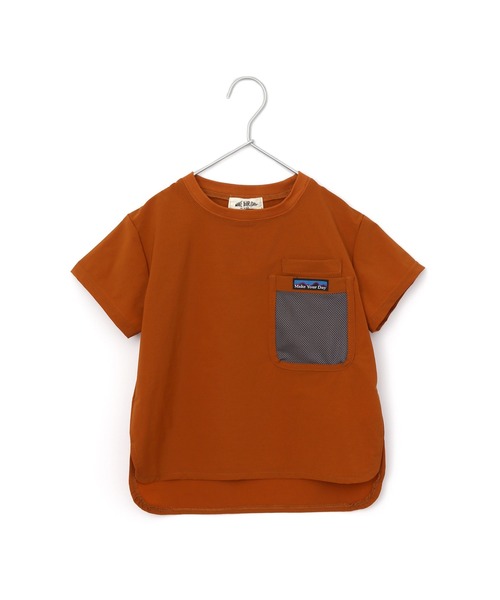 MAKE YOUR DAY（メイクユアデイ）の「メッシュポケットアウトドアTシャツ■80～140cm（Tシャツ/カットソー・キッズ・ブラック/ブラウン/カーキ・90/100/110/120/80/130/140）」の2枚目の写真
