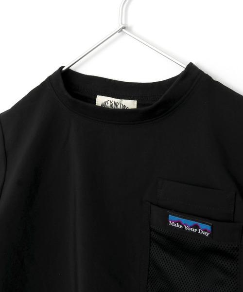 MAKE YOUR DAY（メイクユアデイ）の「メッシュポケットアウトドアTシャツ■80～140cm（Tシャツ/カットソー・キッズ・ブラック/ブラウン/カーキ・90/100/110/120/80/130/140）」の12枚目の写真
