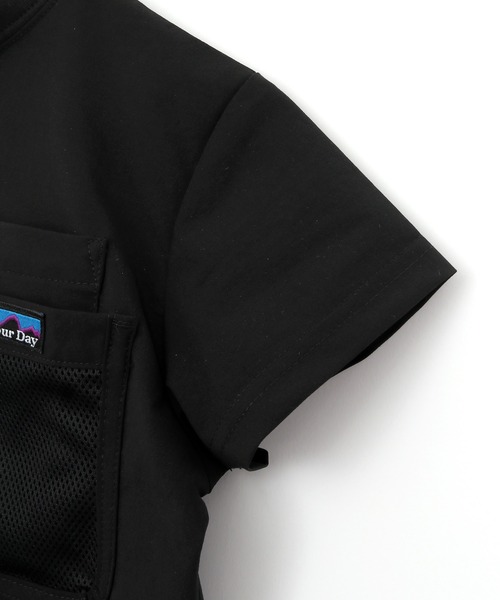 MAKE YOUR DAY（メイクユアデイ）の「メッシュポケットアウトドアTシャツ■80～140cm（Tシャツ/カットソー・キッズ・ブラック/ブラウン/カーキ・90/100/110/120/80/130/140）」の10枚目の写真