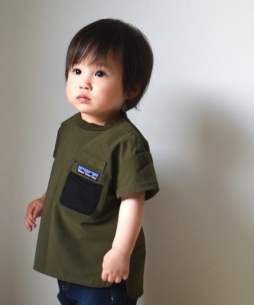 MAKE YOUR DAY（メイクユアデイ）の「メッシュポケットアウトドアTシャツ■80～140cm（Tシャツ/カットソー・キッズ・ブラック/ブラウン/カーキ・90/100/110/120/80/130/140）」の18枚目の写真